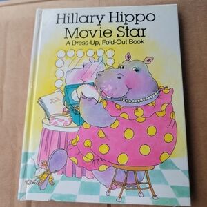 Hillary Hippo Movie Star Vintage kids pop-up book from The 90s. NOS!